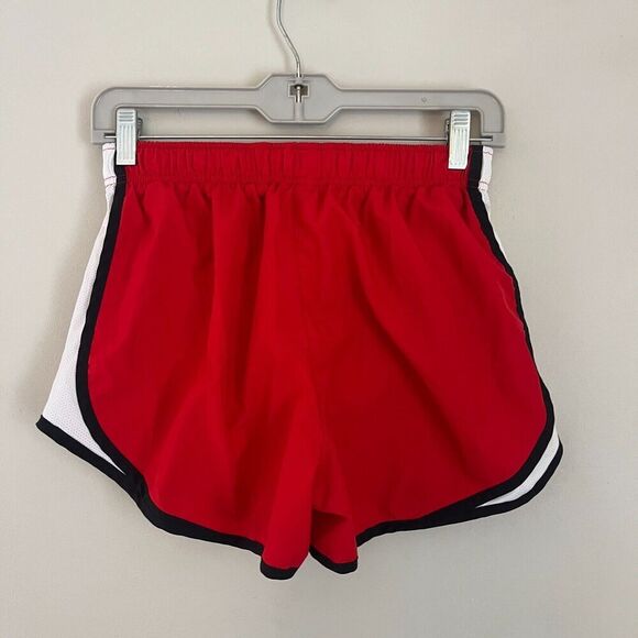 Nike Dri Fit Red Athletic Shorts Small Womens Pull On Drawstring Running UGA - Picture 3 of 7